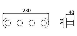 Крючки Timo Saona чёрный 13015/03